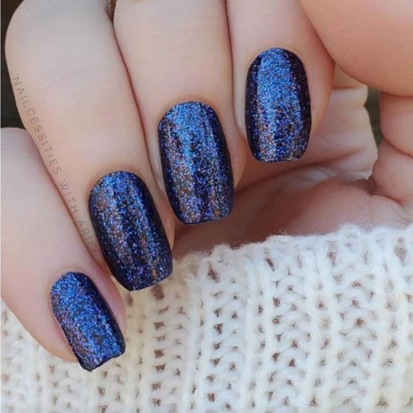 *Retired* Color Street: Twilight Hour | Dark Blue Glitter Sparkle Winter Fall - Picture 5 of 15